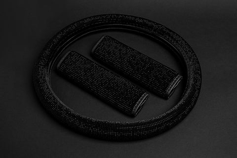 Black Bling Steering Wheel Cover